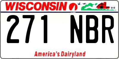 WI license plate 271NBR