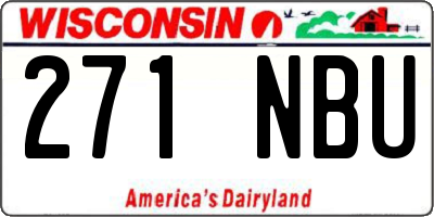 WI license plate 271NBU