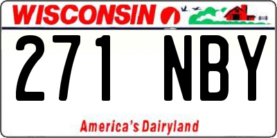 WI license plate 271NBY
