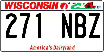 WI license plate 271NBZ