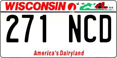 WI license plate 271NCD
