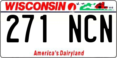 WI license plate 271NCN