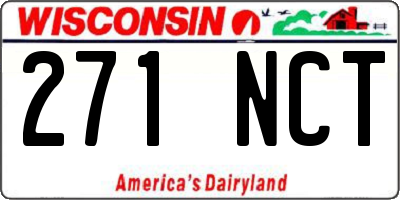 WI license plate 271NCT