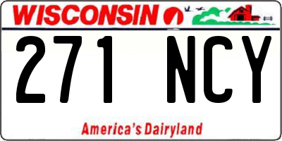 WI license plate 271NCY