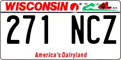 WI license plate 271NCZ