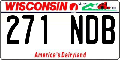 WI license plate 271NDB