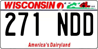 WI license plate 271NDD