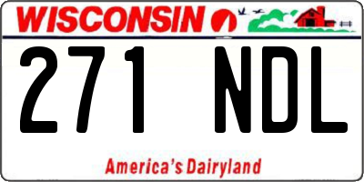 WI license plate 271NDL