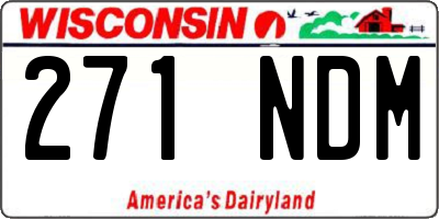 WI license plate 271NDM