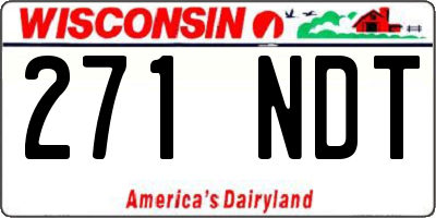 WI license plate 271NDT