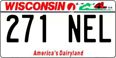 WI license plate 271NEL