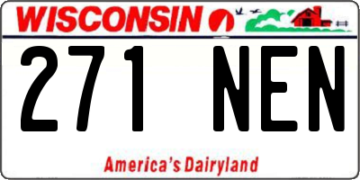 WI license plate 271NEN