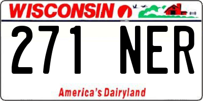 WI license plate 271NER