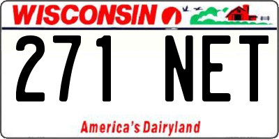 WI license plate 271NET