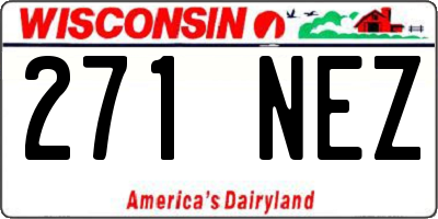 WI license plate 271NEZ