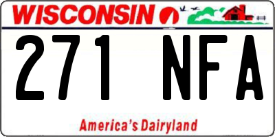 WI license plate 271NFA