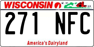 WI license plate 271NFC
