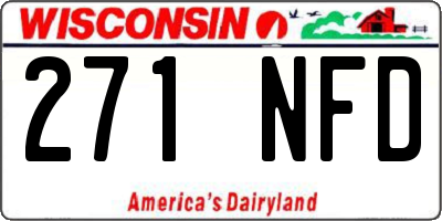WI license plate 271NFD