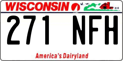 WI license plate 271NFH