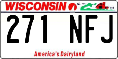 WI license plate 271NFJ