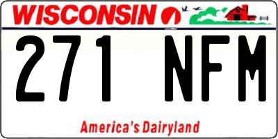 WI license plate 271NFM