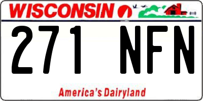WI license plate 271NFN