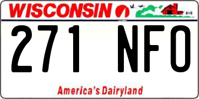 WI license plate 271NFO