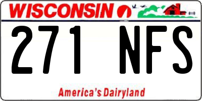 WI license plate 271NFS