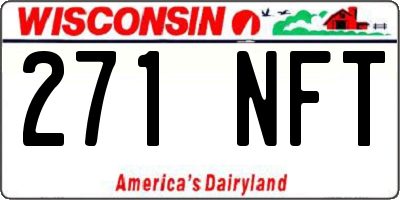 WI license plate 271NFT