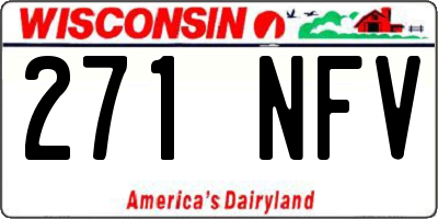 WI license plate 271NFV