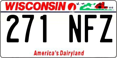 WI license plate 271NFZ