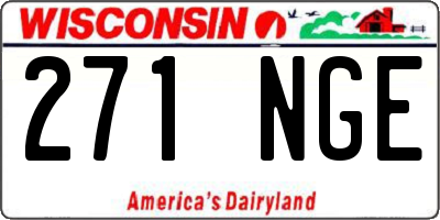 WI license plate 271NGE