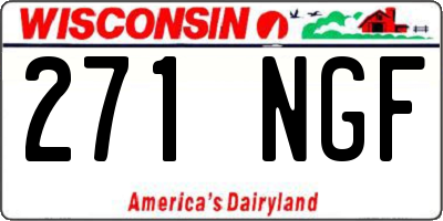 WI license plate 271NGF