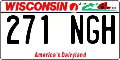 WI license plate 271NGH