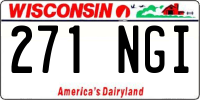 WI license plate 271NGI