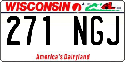 WI license plate 271NGJ