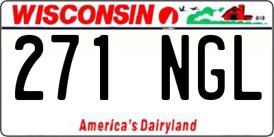 WI license plate 271NGL