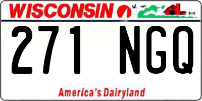 WI license plate 271NGQ