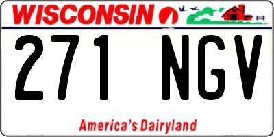 WI license plate 271NGV