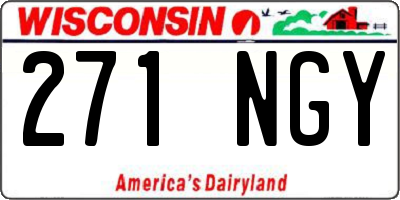 WI license plate 271NGY