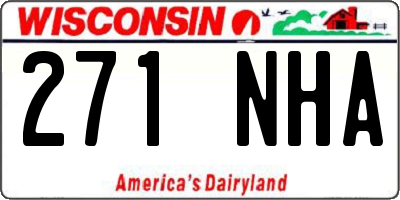 WI license plate 271NHA