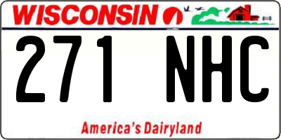 WI license plate 271NHC