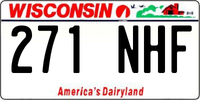 WI license plate 271NHF