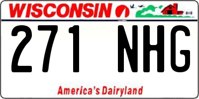 WI license plate 271NHG