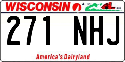 WI license plate 271NHJ