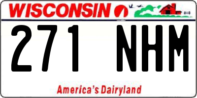 WI license plate 271NHM