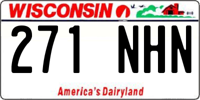 WI license plate 271NHN
