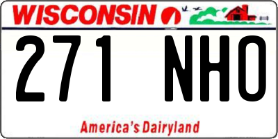 WI license plate 271NHO