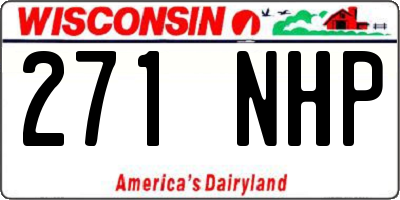 WI license plate 271NHP