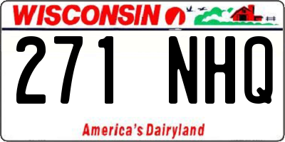 WI license plate 271NHQ
